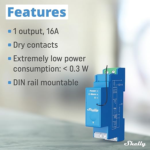 Shelly Wave Pro 1 US LR | Z-Wave Long Range Smart Relay Switch - Image 3