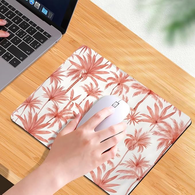 Perfect Paradise Tropical Palm Tree Floral Square Mouse pad, Waterproof - Image 7