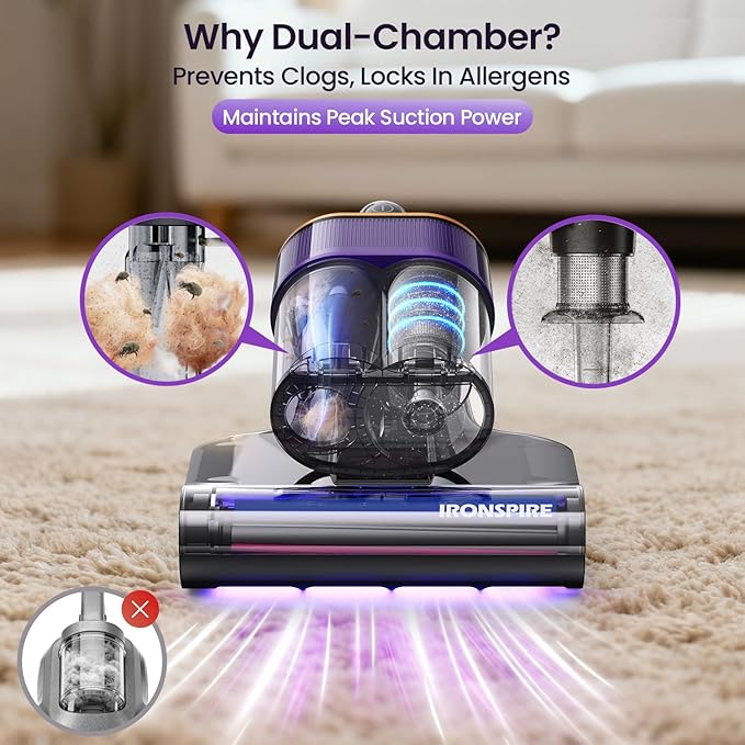 IRONSPIRE Bed Vacuum Cleaner, Mattress Vacuum - Image 7