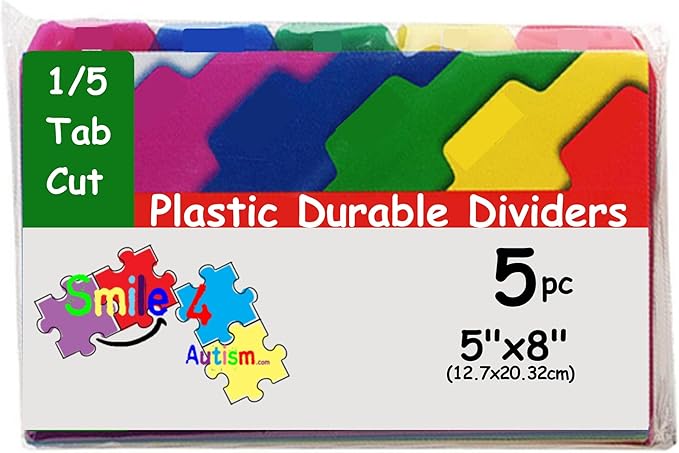 5 Small Color Dividers/Tabs Set Perfect to Keep Your Loose Photo/Picture Symbol - Image 9