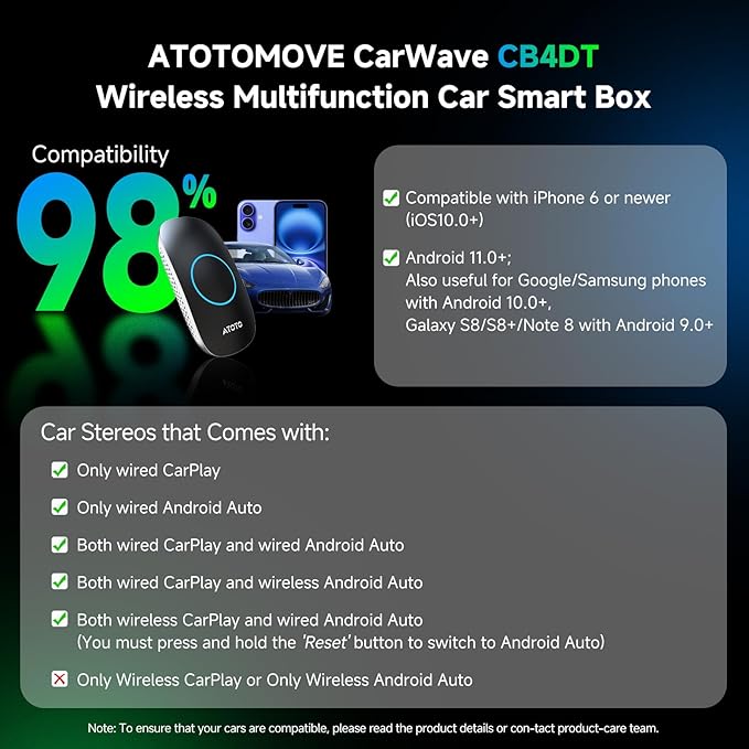 ATOTOMOVE Wireless CarPlay AI Box - Image 8