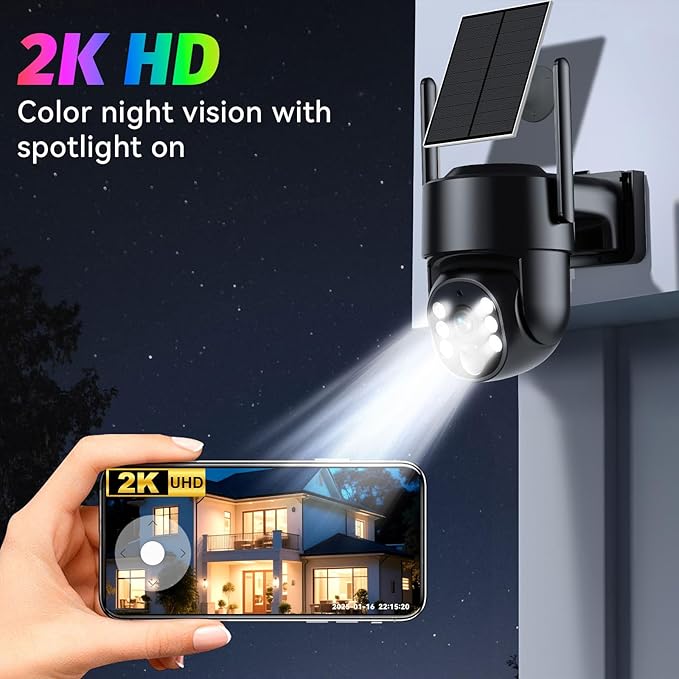 Noaheye Solar Security Cameras Wireless Outdoor, 5G&2.4GHz Cameras - Image 5