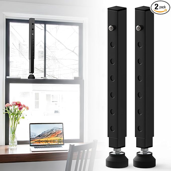 Gadgetzan 2 Pack Window Security Bars Adjustable 11"-18", Portable Short by Ourproductsarededicatedtobringingyouconvenience