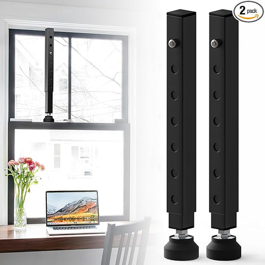 Gadgetzan 2 Pack Window Security Bars Adjustable 11"-18", Portable Short by Ourproductsarededicatedtobringingyouconvenience