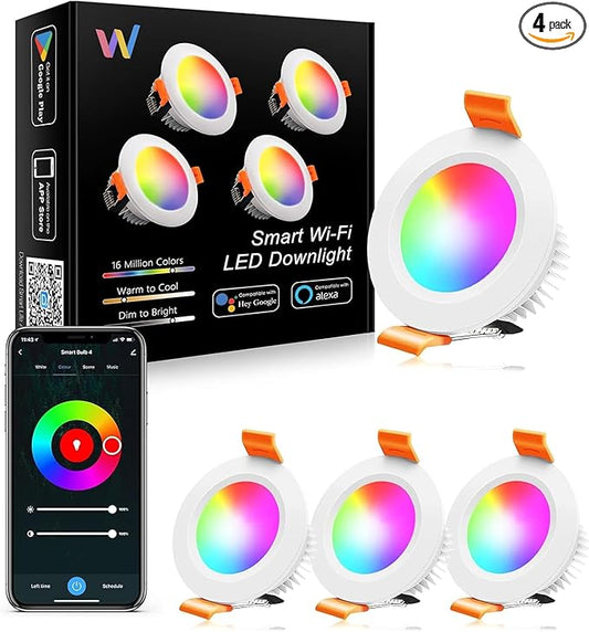 LightingWill 2 Inch Recessed Lighting, Smart WiFi LED Downlight, 5W LED Ceiling by LightingWill