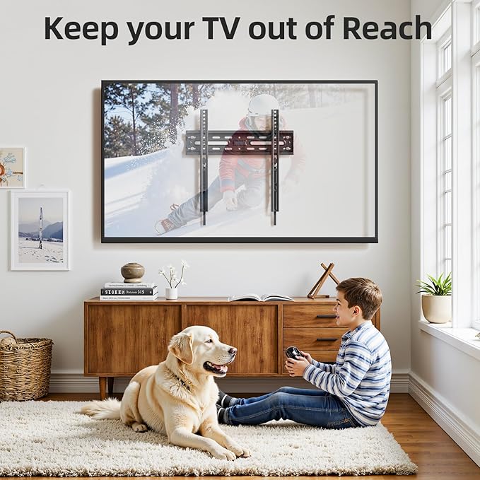 Fixed TV Wall Mount for Most 26-60 Inch Screen, Low Profile TV Mount - Image 5