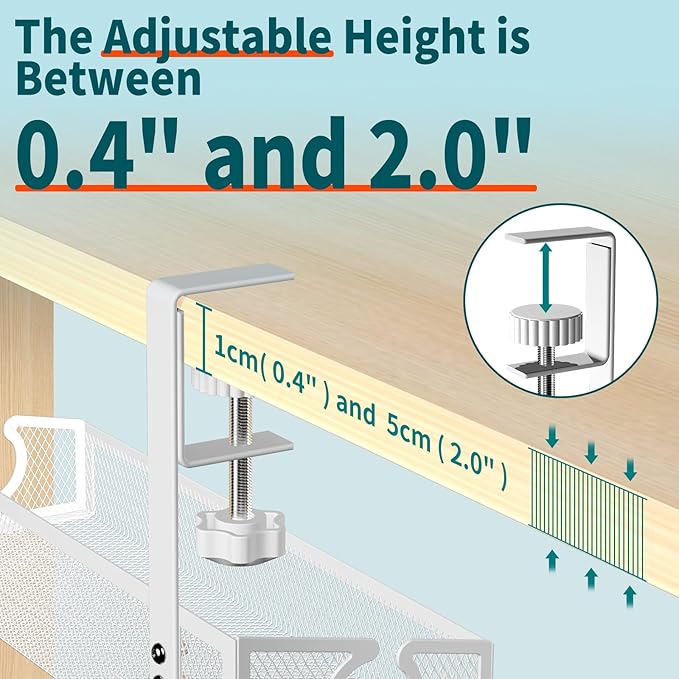 Under Desk Cable Management Tray White, No Drill Desk Cable Management Organizer - Image 6