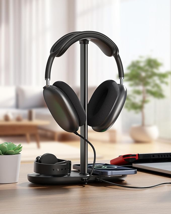 HiWe Universal Headphone Stand, Magnetic Wireless Charger - Image 7