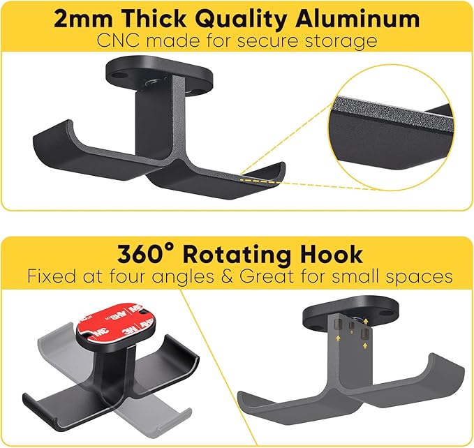 Under Desk Headphone Hanger - Image 5