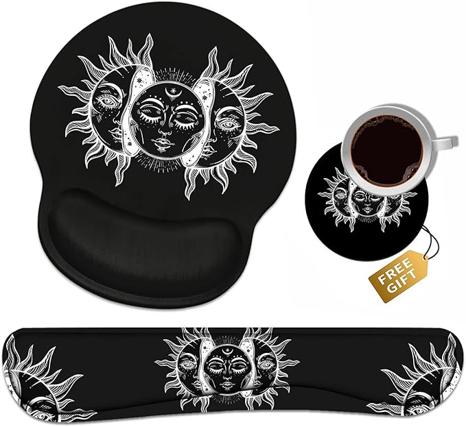 Keyboard Wrist Rest + Mouse Pad Wrist Support Set by Unknown