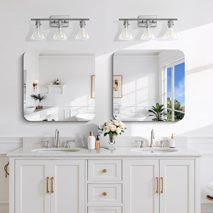 CILIBER Frameless Wall Mirror, HD Shatterproof Vanity Mirror - Image 4