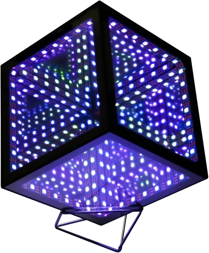 Heepulor Infinity Hyper Cube LED Table Lamp, Color-Changing Music-Sync by Heepulor