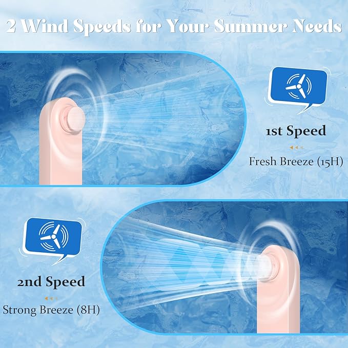 Lerat Portable Handheld Fan, 2 IN 1 Mini Hand Fan, Battery Operated, USB - Image 4
