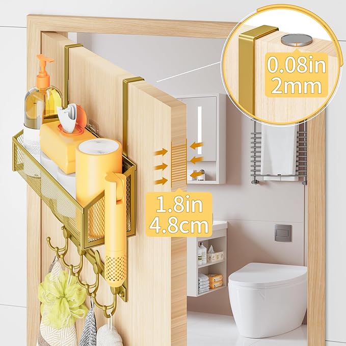 Kaiferty Over The Door Hooks Organizer, Coat Rack Over The Door Storage Hanger - Image 7