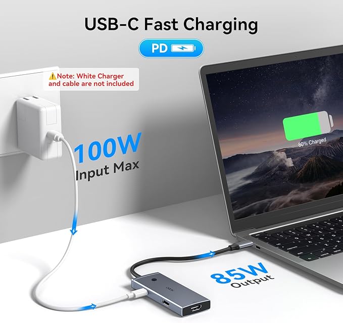 HODO Docking Station to Dual HDMI Monitors Adapter USB C to Dual HDMI Adapter - Image 7