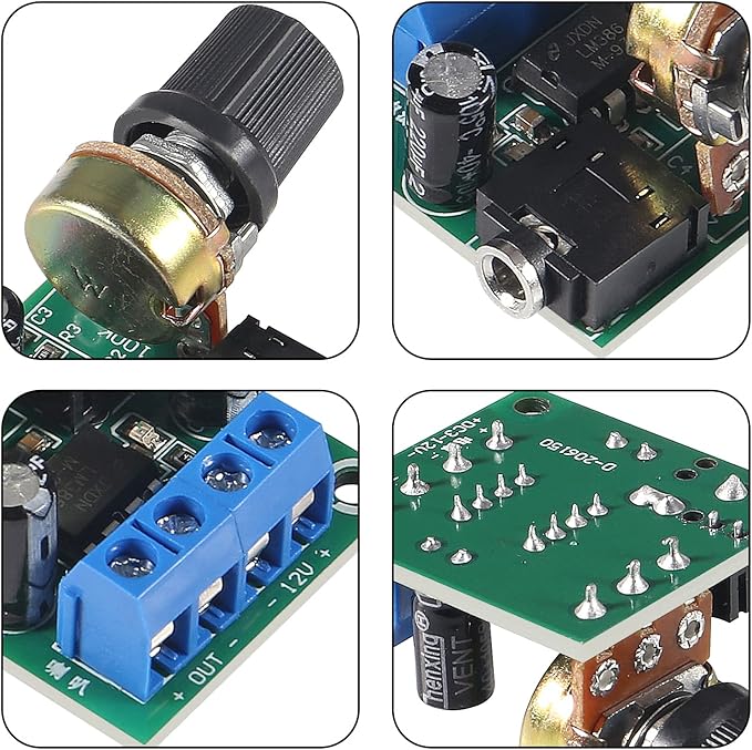 DWEII 4Pcs LM386 10W Mini Power Amplifier Board Audio Amplifier Module DC 3-12V - Image 2