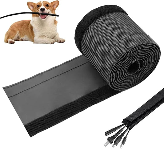 Flauzmann 3/4" - 6.6FT Hook and Loop Cable Sleeve, Dog Cat Cord Protector by Unknown