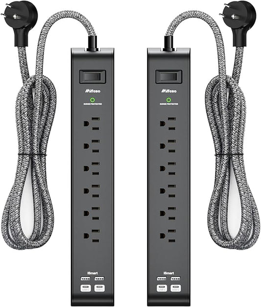 25FT Surge Protector Power Strip by Mifaso