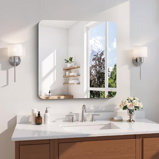 CILIBER Frameless Wall Mirror, HD Shatterproof Vanity Mirror by CILIBER
