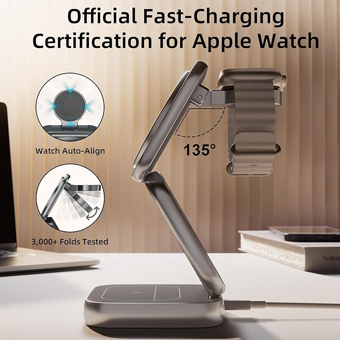 5-in-1 Wireless Charger for MagSafe, AC ISLAND Portable Travel Charging Station - Image 4