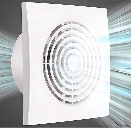 JOANAJO 6 Inch Exhaust Fan Bathroom Exhaust Fan Damper ABS Waterproof by Unknown