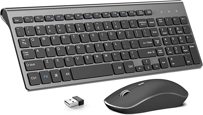 JOYACCESS Wireless Keyboard and Mouse, 2.4G Ergonomic and Slim Wireless by JOYACCESS