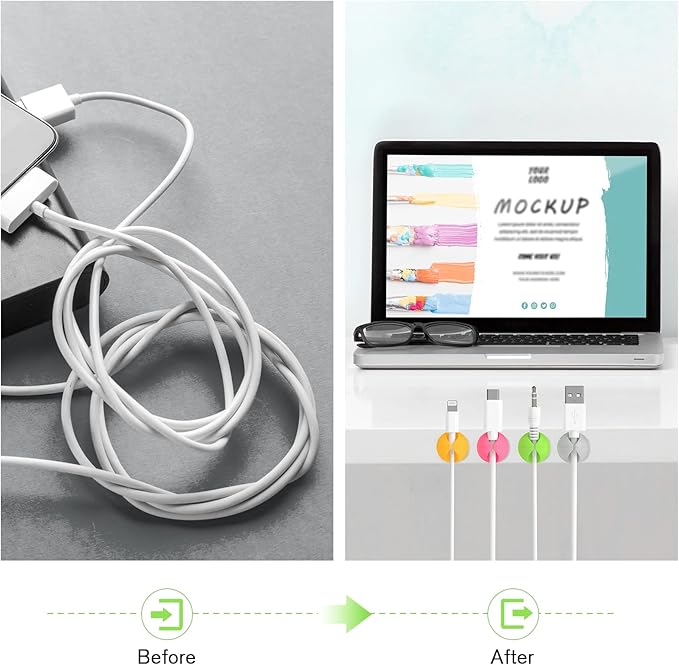 12 Pack Cable Clips, Znben Cable Holder - Image 4