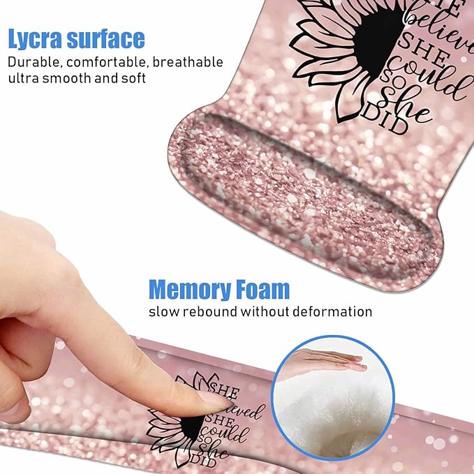 Mouse Pad Wrist Support and Keyboard Wrist Rest Set - Image 5