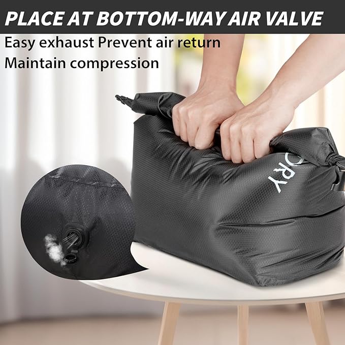 Travel Laundry Bag, Vacuum Compression Dirty Clothes Travel Bag Waterproof Wet - Image 3