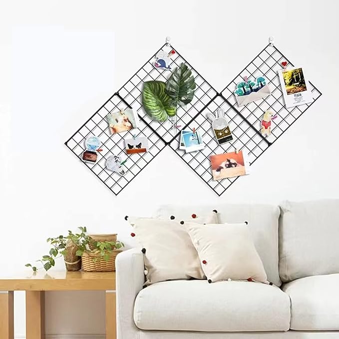 Feadily 4 Pack Metal Grid Wall Board, Photos & Pictures Display Board, DIY Home - Image 5