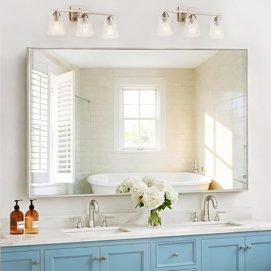 36x55 inch Bathroom Mirror, Large Rectangular Wall Mirrors by Welcometocofeny