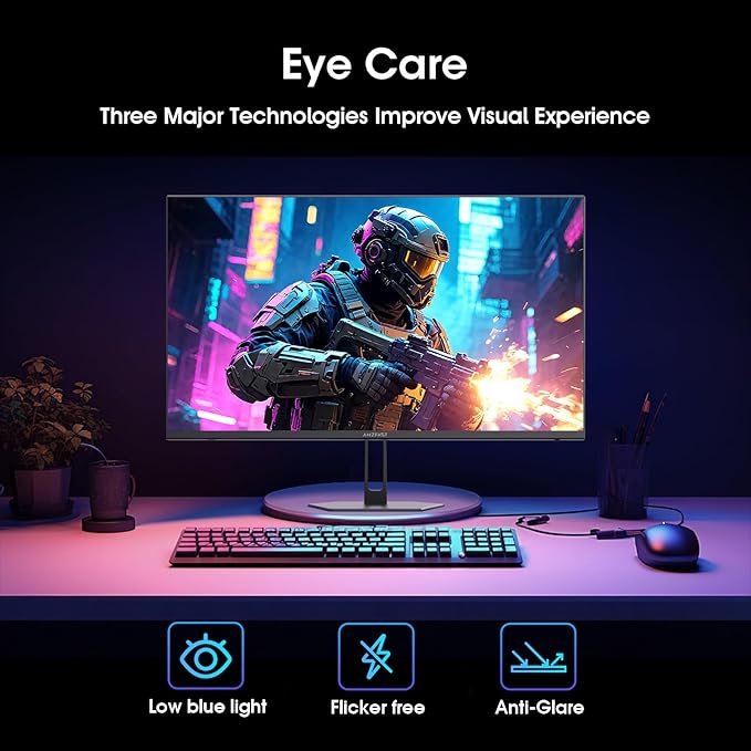 Amzfast 24 Inch Gaming Monitor 180Hz 200Hz FHD 1080p Computer Monitor, 1ms - Image 5