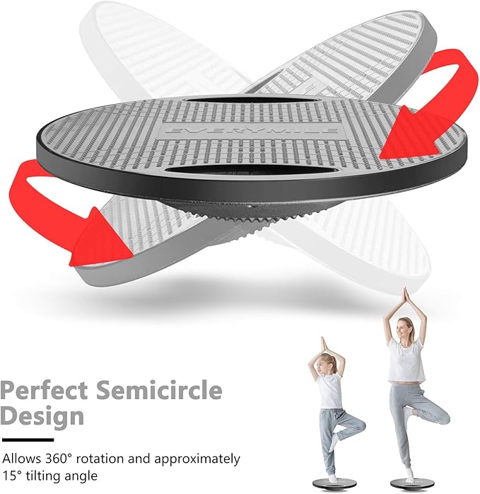 EVERYMILE Wobble Balance Board, Exercise Balance Stability Trainer Portable - Image 3