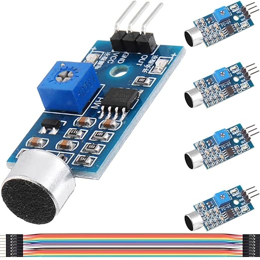 DAOKAI 5PCS Microphone Sensor Module High Sensitivity Sound Detection Sound by DAOKAI