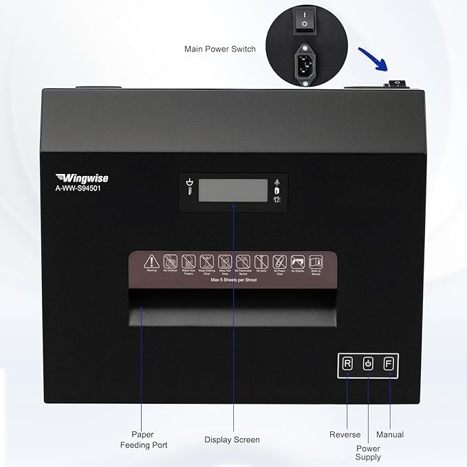 P-7 High Security Paper Shredder Heavy Duty, 5-Sheet Super Micro Cut, 11.9 - Image 4