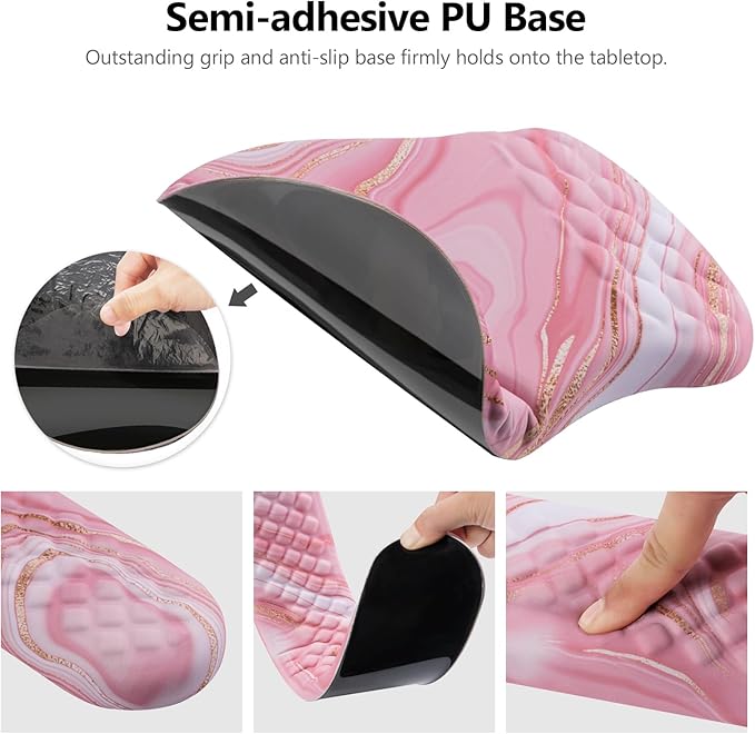 Mouse Pad Wrist Support, Laokiiy 2 in1 Keyboard Wrist Rest+ Ergonomic Mouse Pad - Image 4