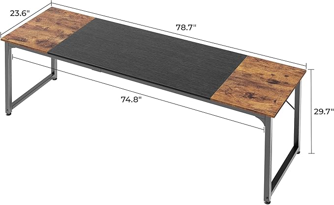 Huuger 78.7 Inch Office Computer Desk - Image 3