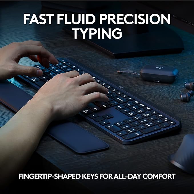 Logitech MX Keys S Wireless Keyboard, Low Profile, Fluid Precise Quiet Typing - Image 2