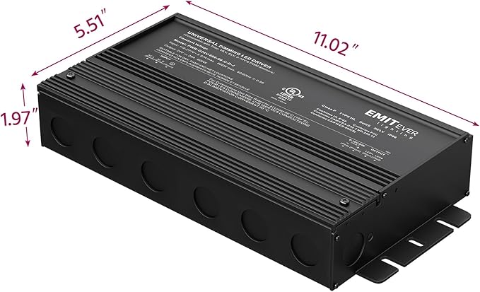 EMITEVER Dimmable Led Driver, 600W AC 110V-277V to DC 24V Transformer, 5-in-1 - Image 3
