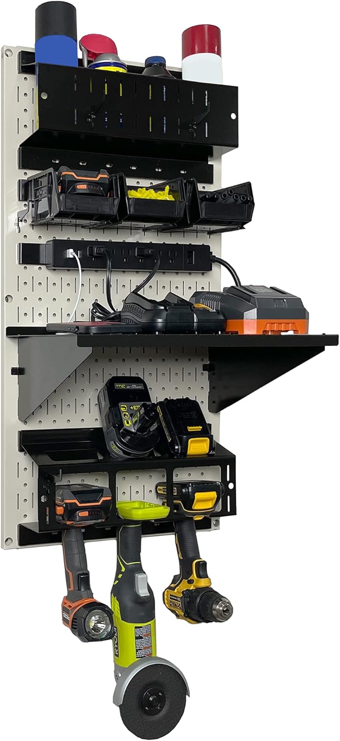 Wall Control Power Tool Storage Organizer Kit Cordless Drill Holder Charging - Image 3