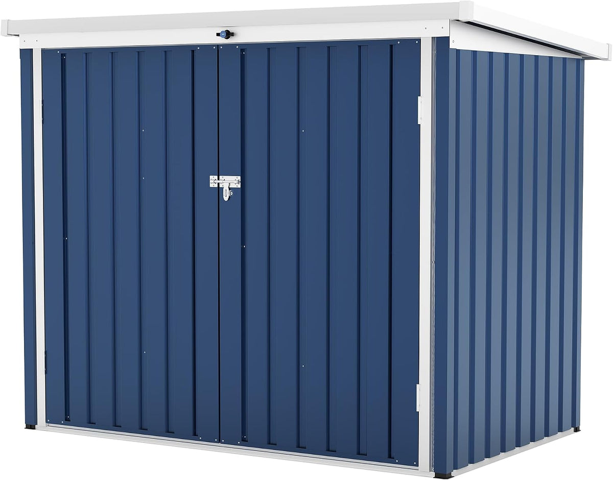 outdoor trash can storage box with lock latch, main product view