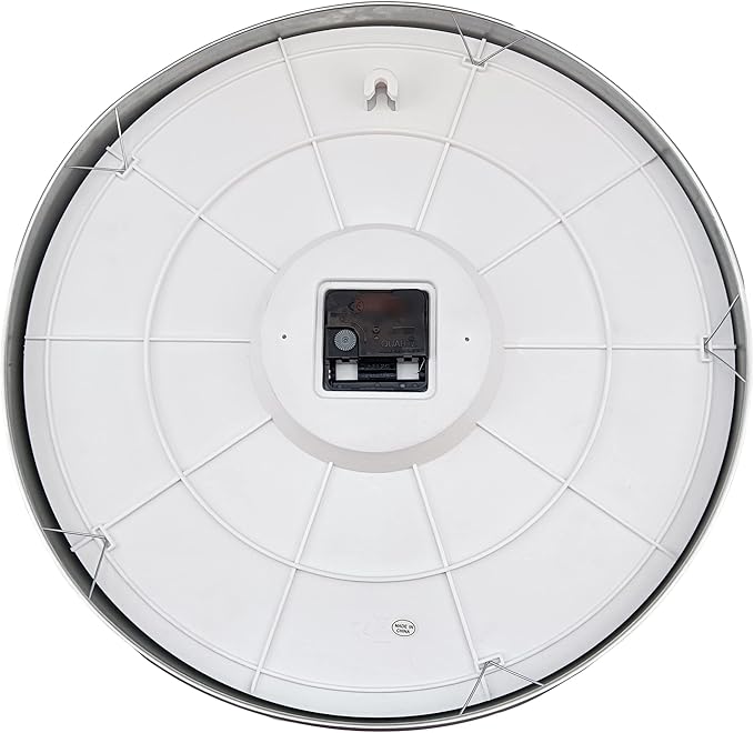 HITO 16" Silent Wall Clock Battery Operated Non Ticking Sweep Movement Glass - Image 4