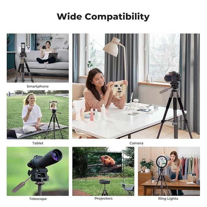 K&F CONCEPT Camera Tripod, Cellphone Clip - Image 9