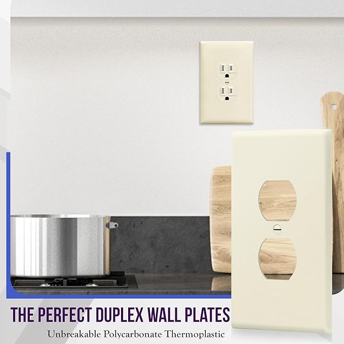 ENERLITES Duplex Receptacle Outlet Wall Plate, Jumbo Electrical Outlet Covers - Image 4