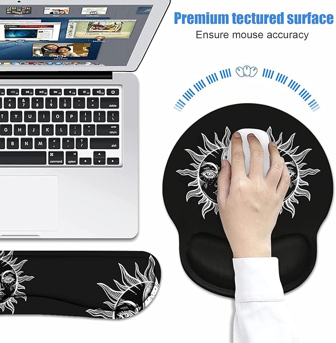 Keyboard Wrist Rest + Mouse Pad Wrist Support Set - Image 4