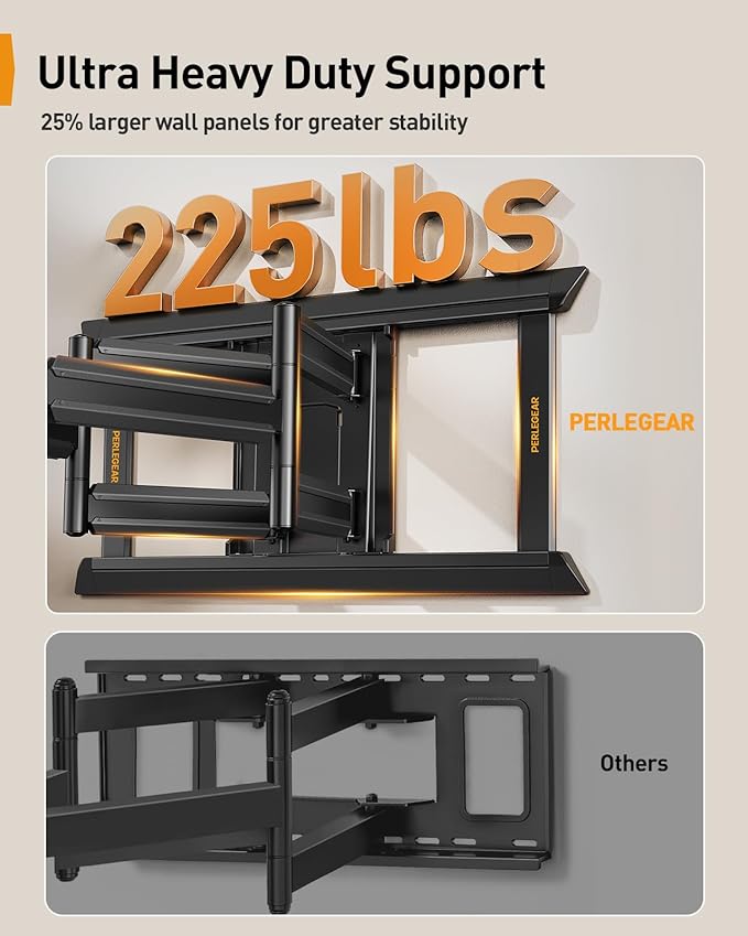 Perlegear Long Arm Full Motion TV Wall Mount - Image 6