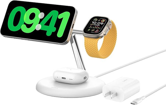 Belkin MagSafe-Compatible 3-in-1 Wireless Charger Stand 15W by Belkin