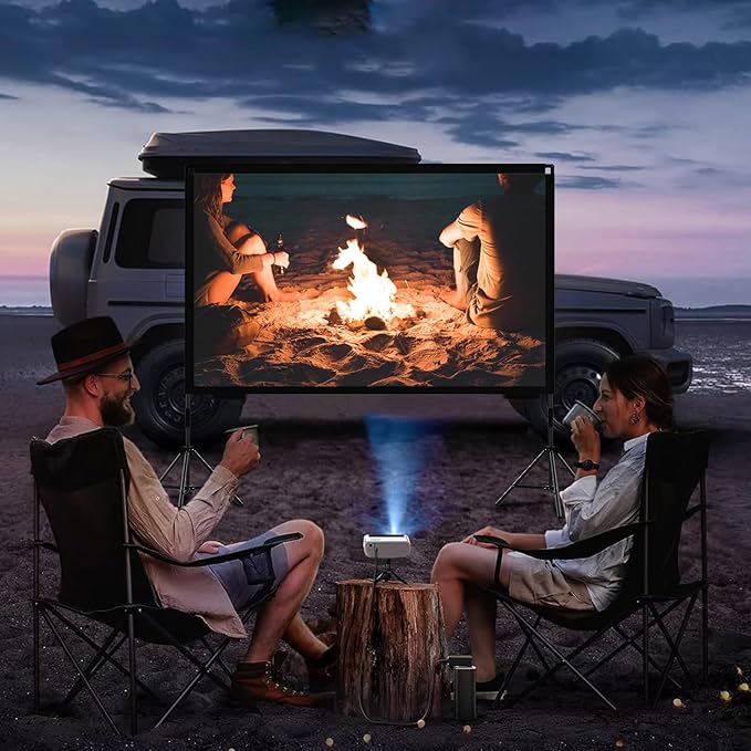 Projector Screen with Stand, Wootfairy 120 inch Portable and Foldable Indoor - Image 6