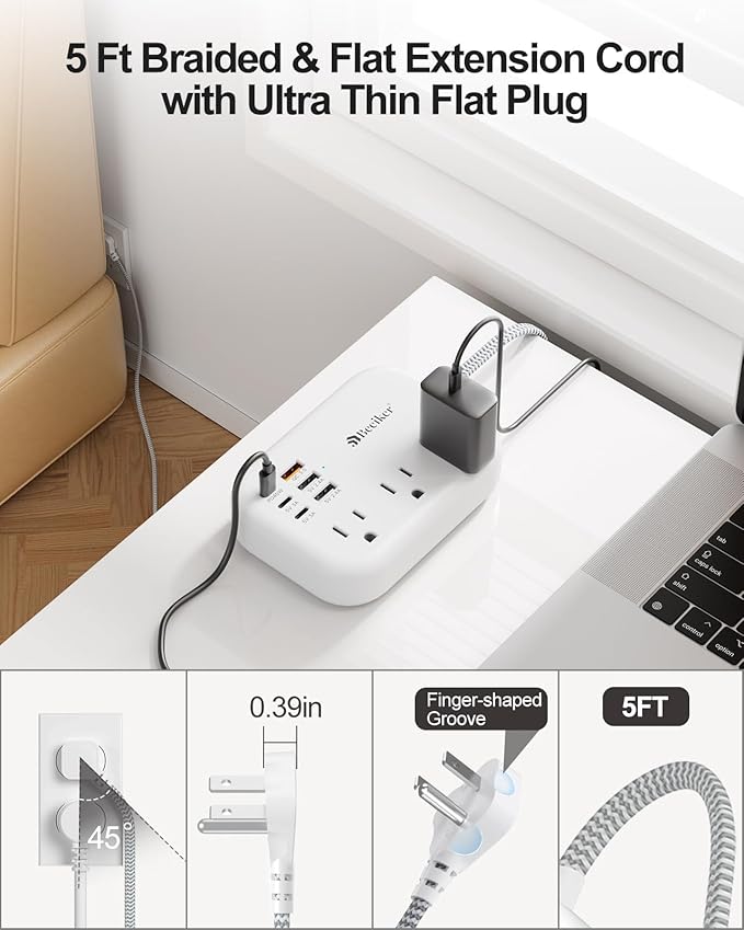 PD45W USB C Travel Power Strip, Cruise Power Strip - Image 6