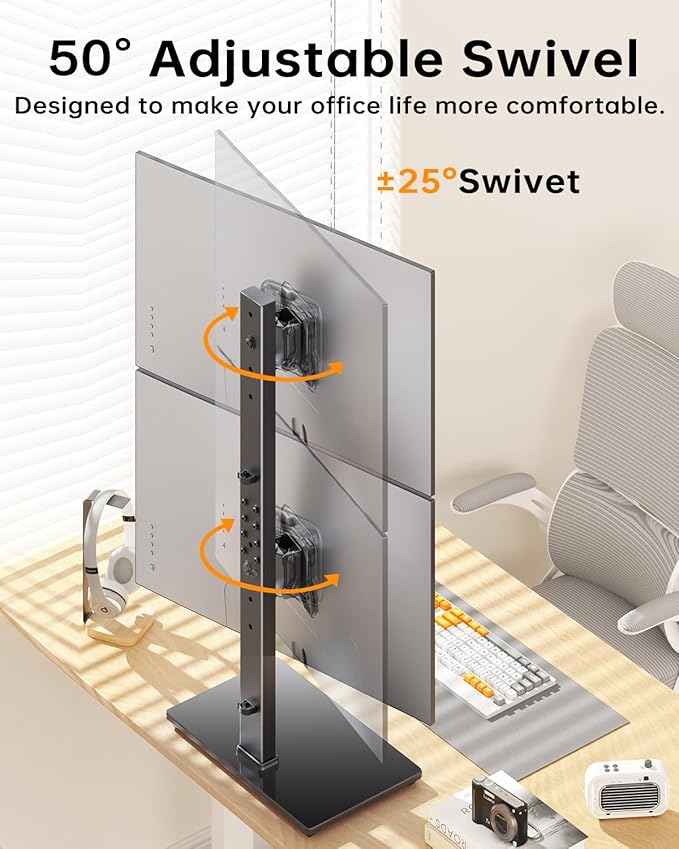 Dual Monitor Stand, FreeStanding Desk Stand - Image 6